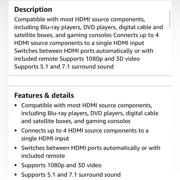 Rocketfish RF-G1185 4-Port HDMI Selector - Picture 6 of 6